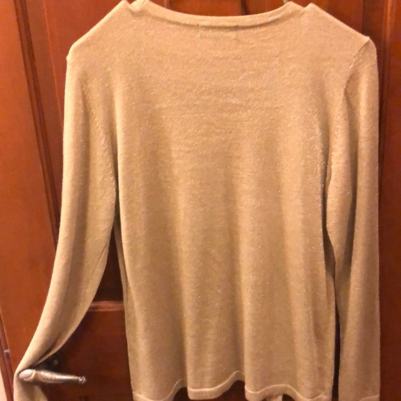 Gold sweater with sequined front - Picture 3 of 4